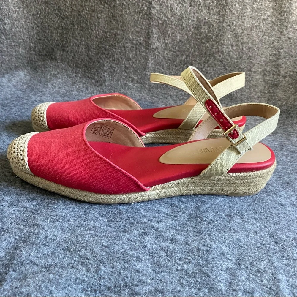 Dream Paris Espadrille Shoes Women’s Size 10 Wedge‎ Closed Toe Ankle Strap